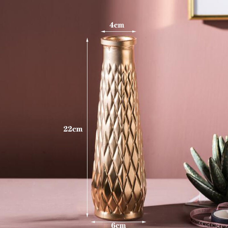 Euro Golden Glass Vase