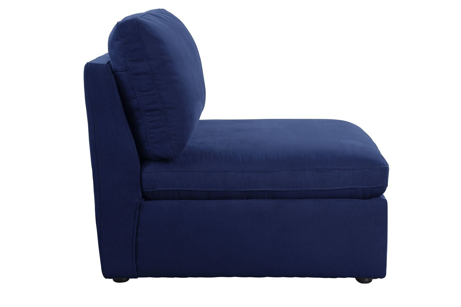 Crosby Modular Armless Chair - Blue - Demine Essentials