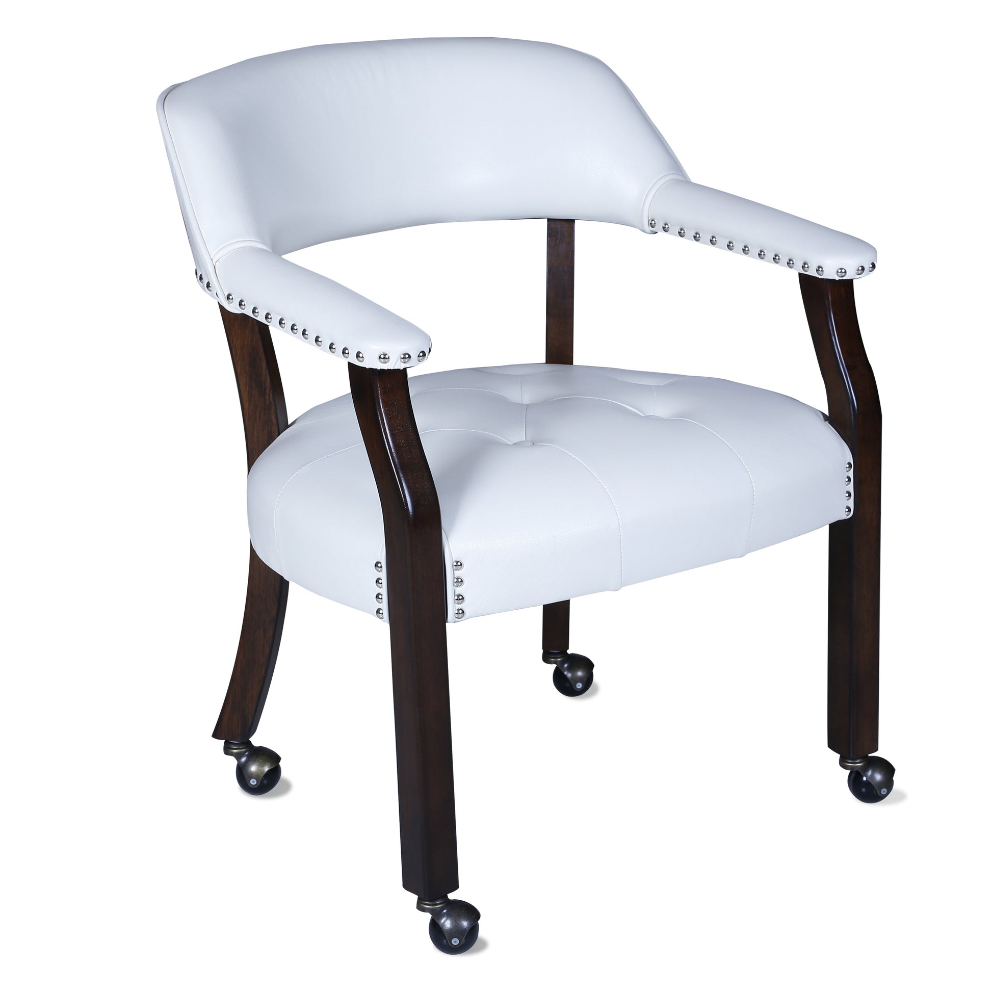 High Luxury Office Chair With Wheels (White) - Demine Essentials