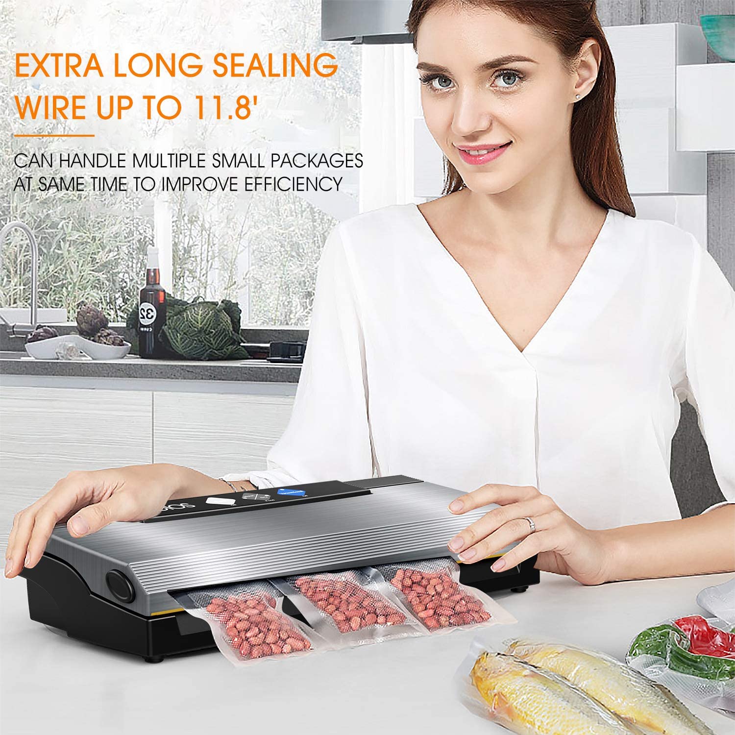 KOIOS Vacuum Automatic Food Sealer with Cutter - Demine Essentials