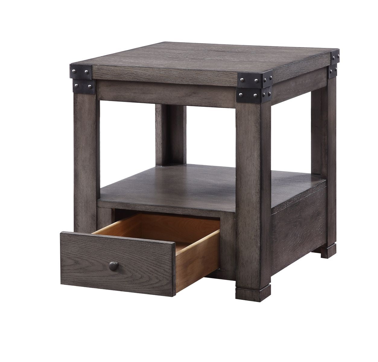 Melville End Table, Ash Gray 87102 - Demine Essentials