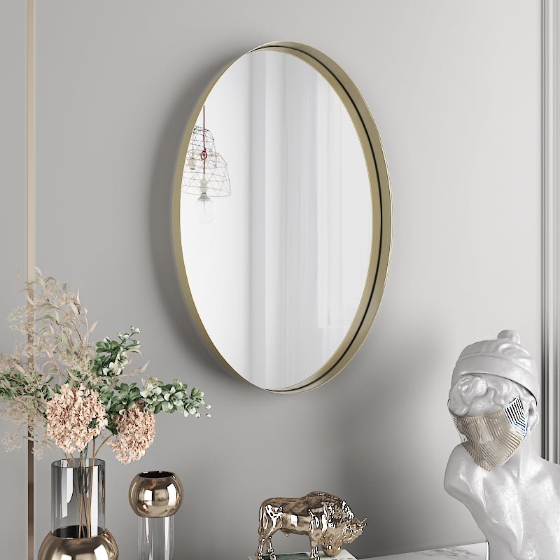 Metal Oval Wall Mirror - Demine Essentials