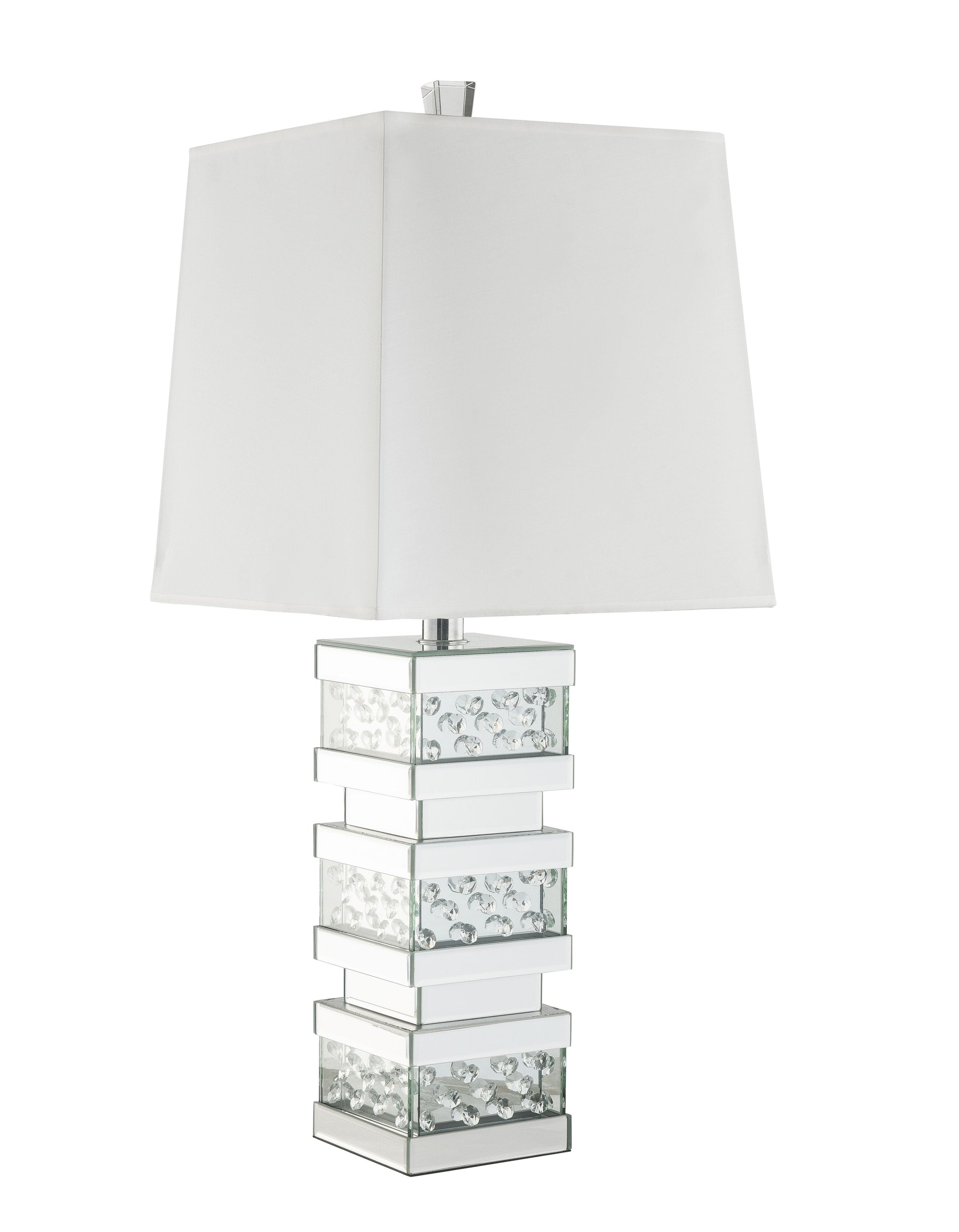 Nysa Table Lamp in Mirrored & Faux Crystals 40217 - Demine Essentials