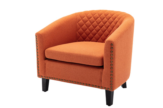 Orange Accent Barrel Chair - Demine Essentials