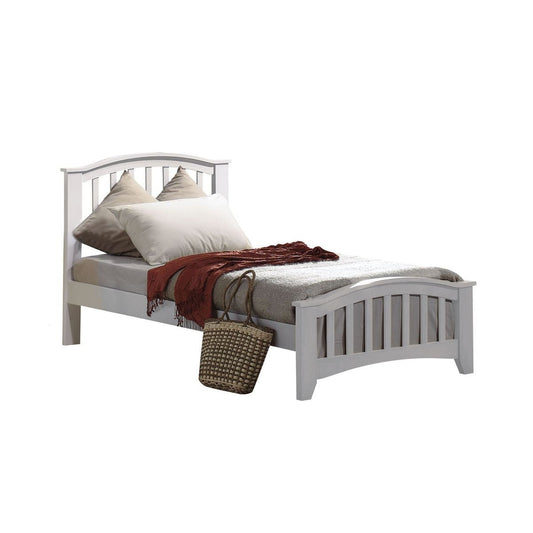 San Marino Twin Bed in White 09150T - Demine Essentials