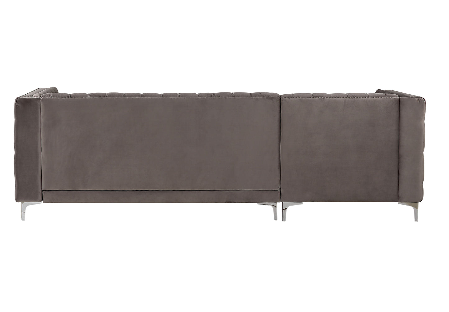 Sullivan Sectional Sofa Gray Velvet - Demine Essentials