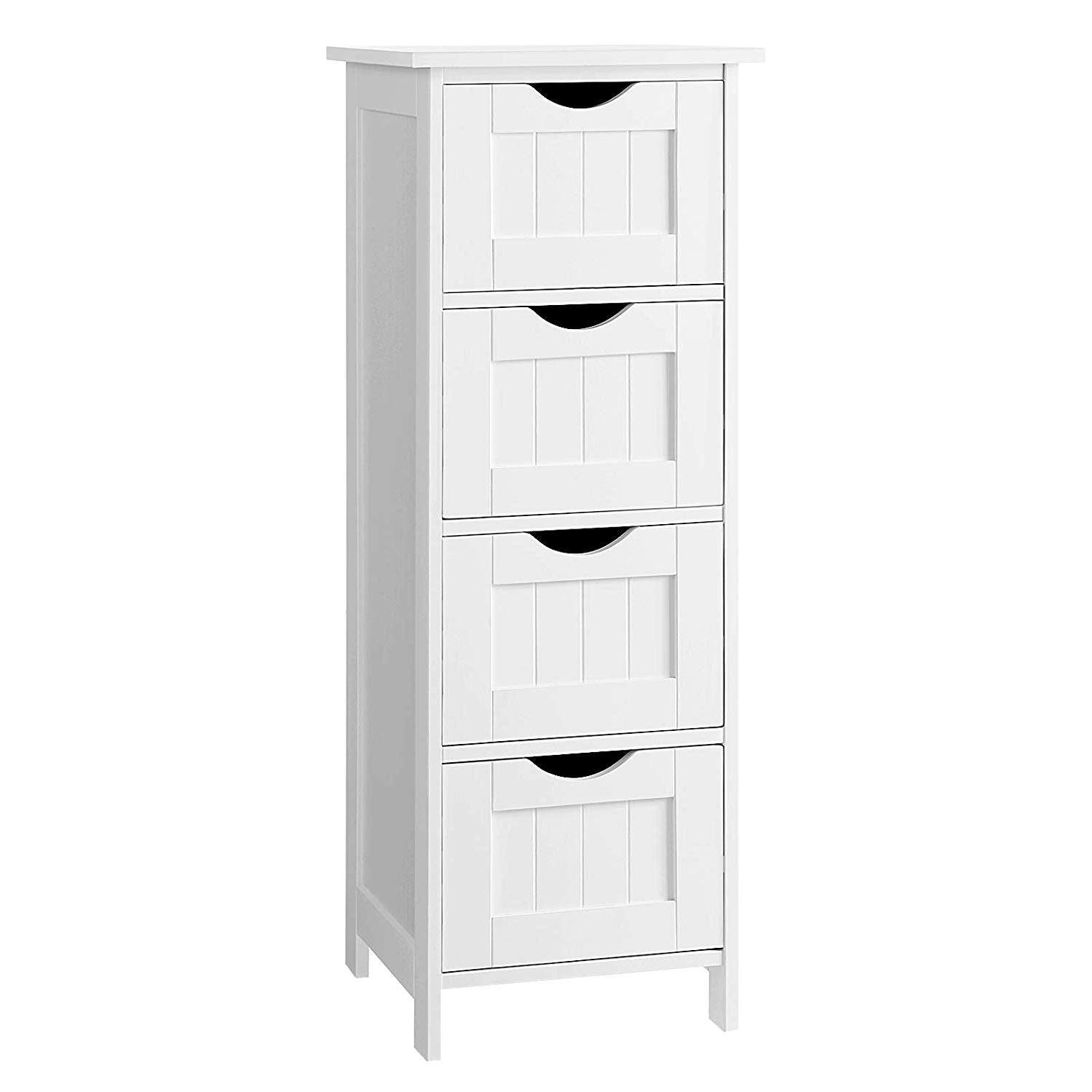 White Bathroom Storage Cabinet with Drawers - Demine Essentials