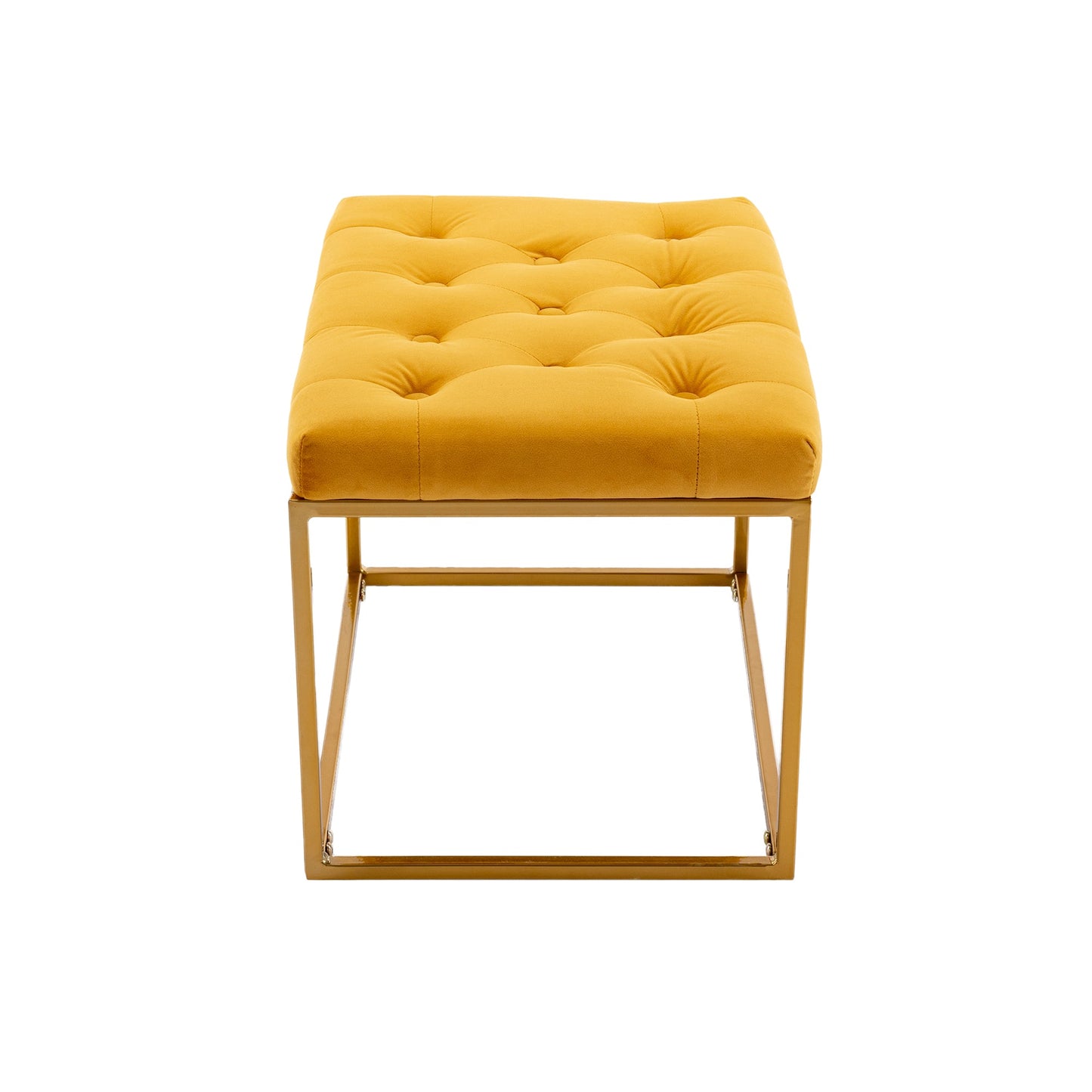 COOLMORE Living Room Tufted Ottoman Yellow - Demine Essentials
