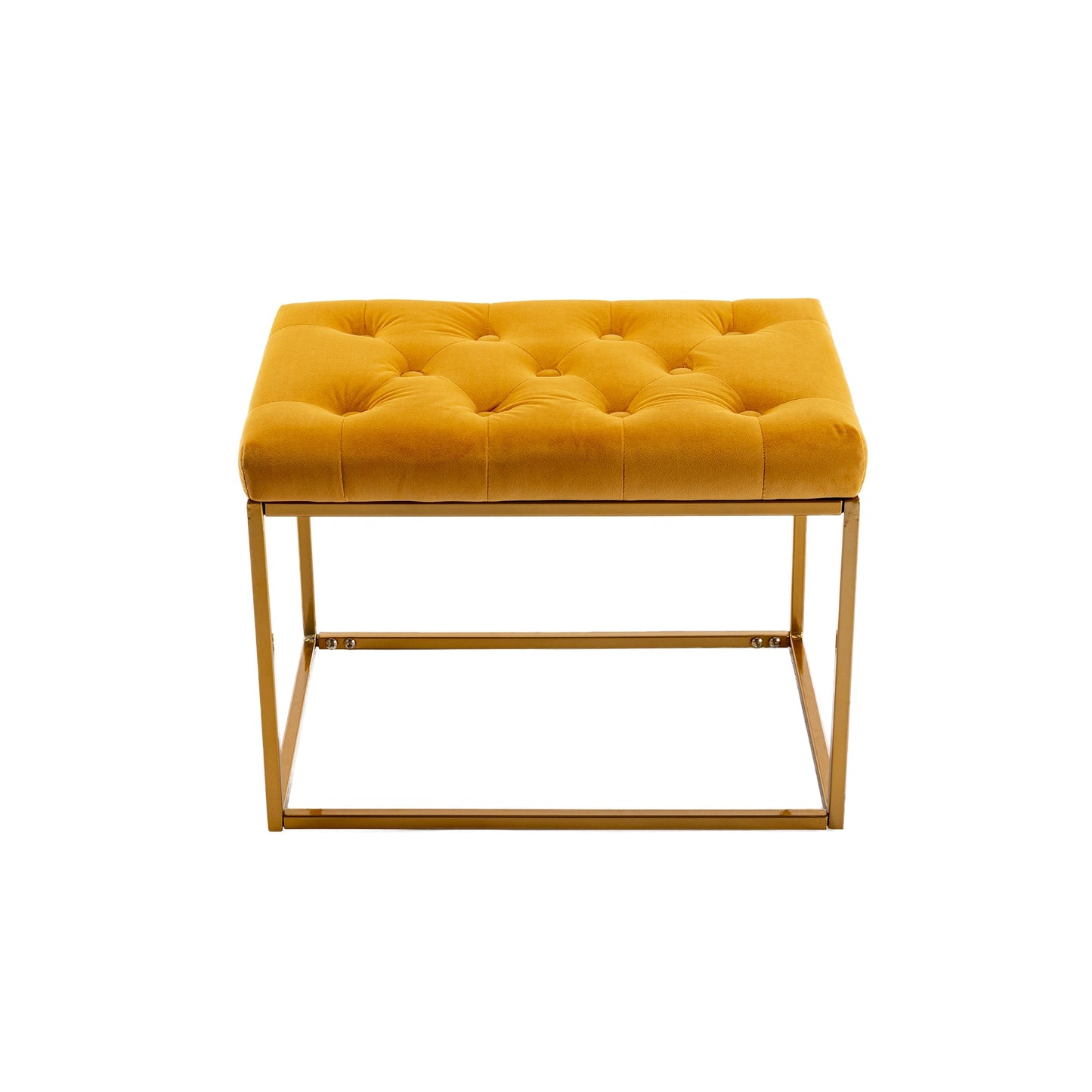 COOLMORE Living Room Tufted Ottoman Yellow - Demine Essentials